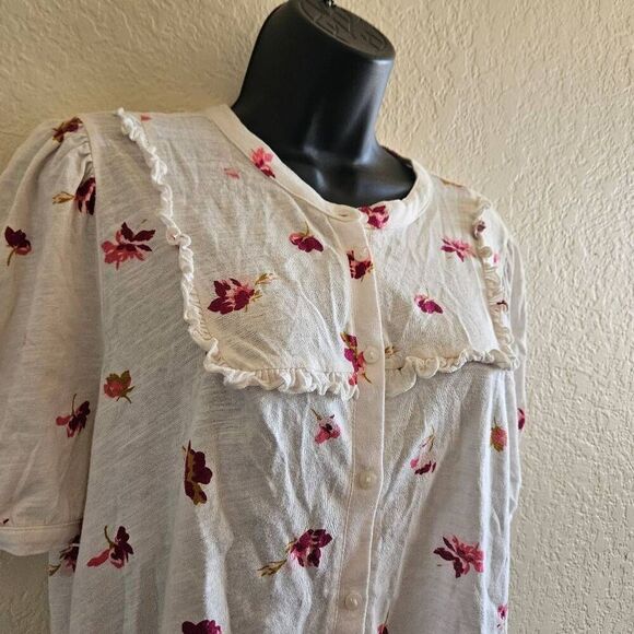 Lucky Brand Floral Button Up Top - Picture 3 of 9